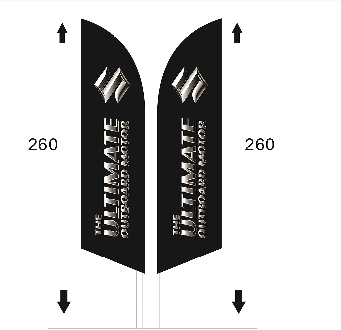 Black Suzuki Feather Flags