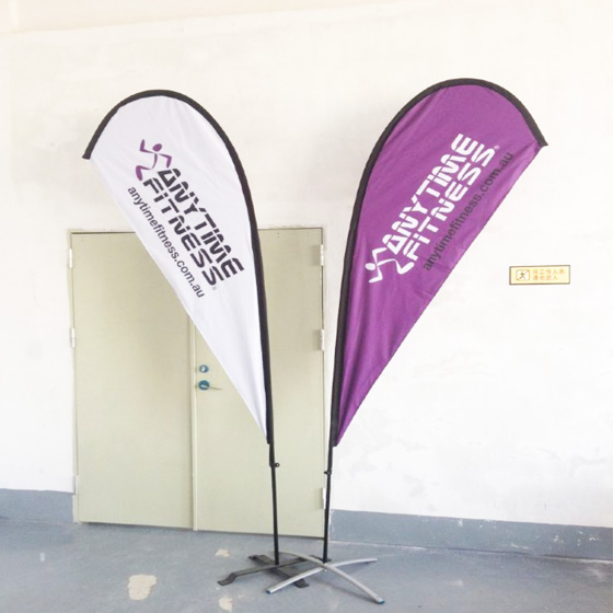 double sided teardrop flags banner