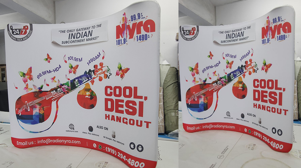 Curved Fabric Backdrop for Events