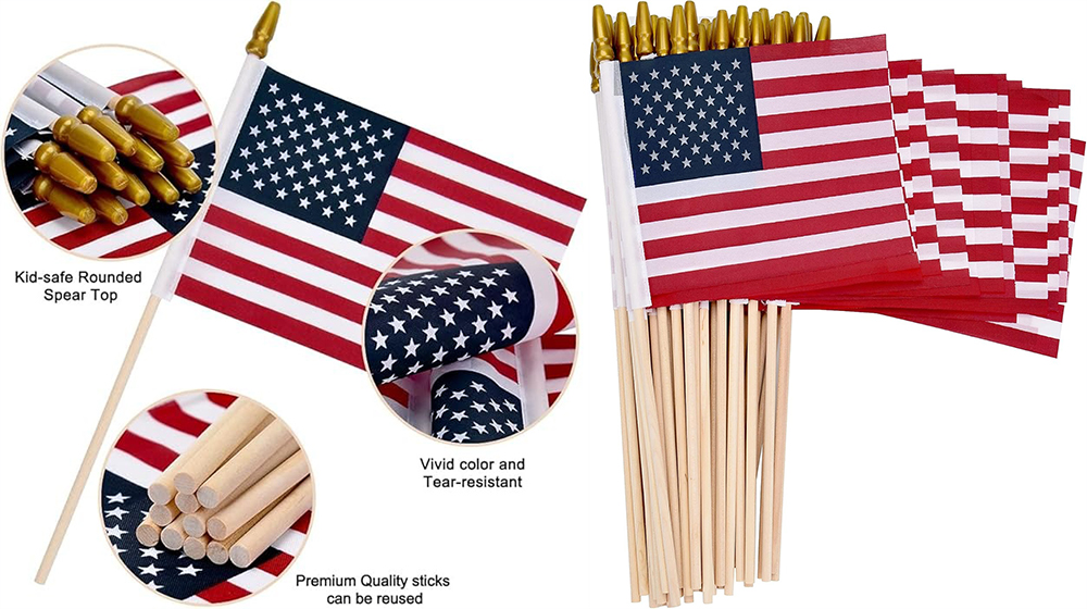 Small Handheld Flags for American