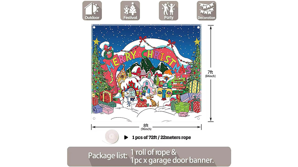 Holiday Garage Door Banners